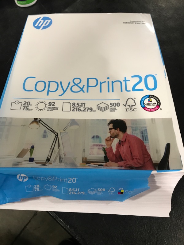 Photo 2 of HP Printer Paper, Copy & Print 20lb, 8.5x11, 1 Ream, 500 Sheets