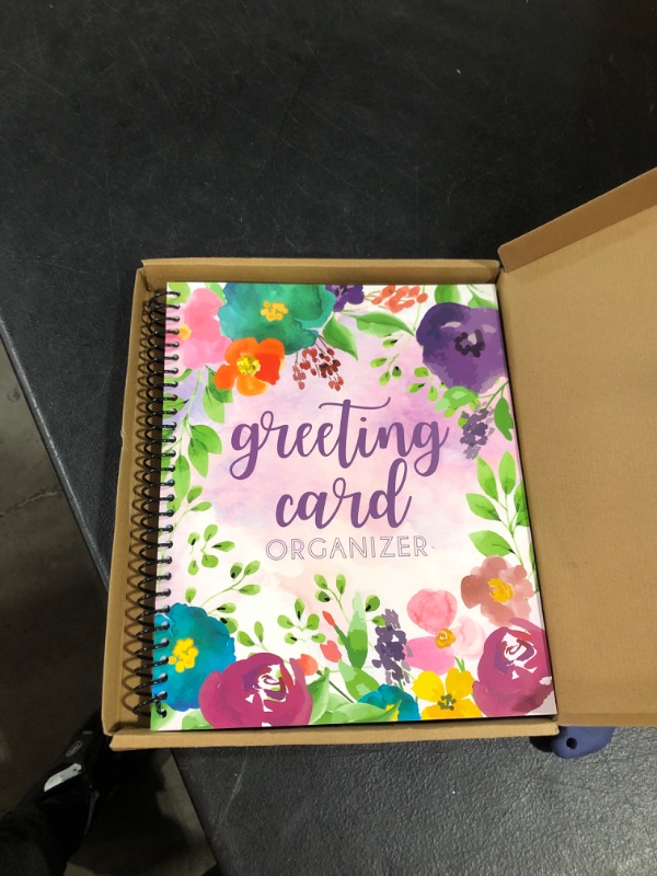 Photo 1 of Floral Month by Month Greeting Card Organizer Book with 24 Pockets, Card and File Keeper Dividers for Birthdays, Weddings, Milestones, Graduation Parties, Holiday Reminders (8.5 x 10 In)