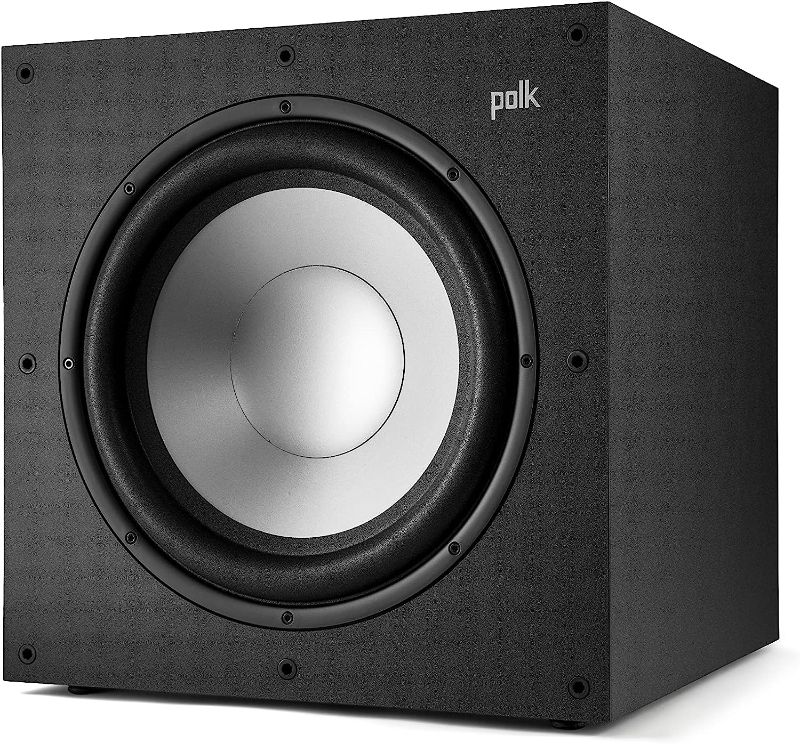 Photo 1 of Polk Monitor XT12 Powered Sub (2022 Model) - 12" Dynamic Balanced Woofer & 100W Class A/B Amplifier, Low-Resonance MDF Cabinet & Removable Grille, Dolby Atmos & DTS:X Compatible, Midnight Black
