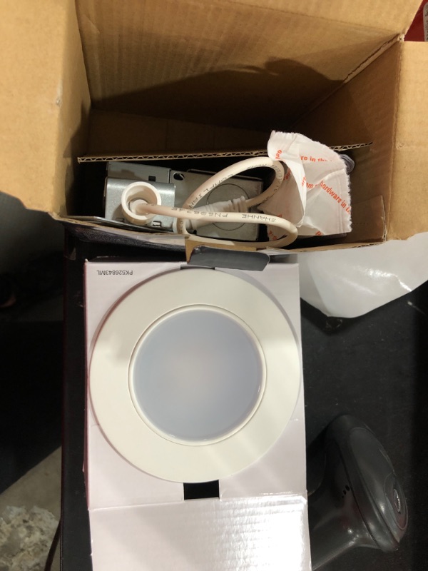 Photo 1 of HALO HLA406VWFL9FS1EMWR HLA 4 in. Color Selectable Canless Wide Beam Adjustable Gimbal Integrated Kit LED Recessed Trim, Round, White & HLA 4 in. Color Selectable Canless Recessed Narrow Beam Kit + LED Kit