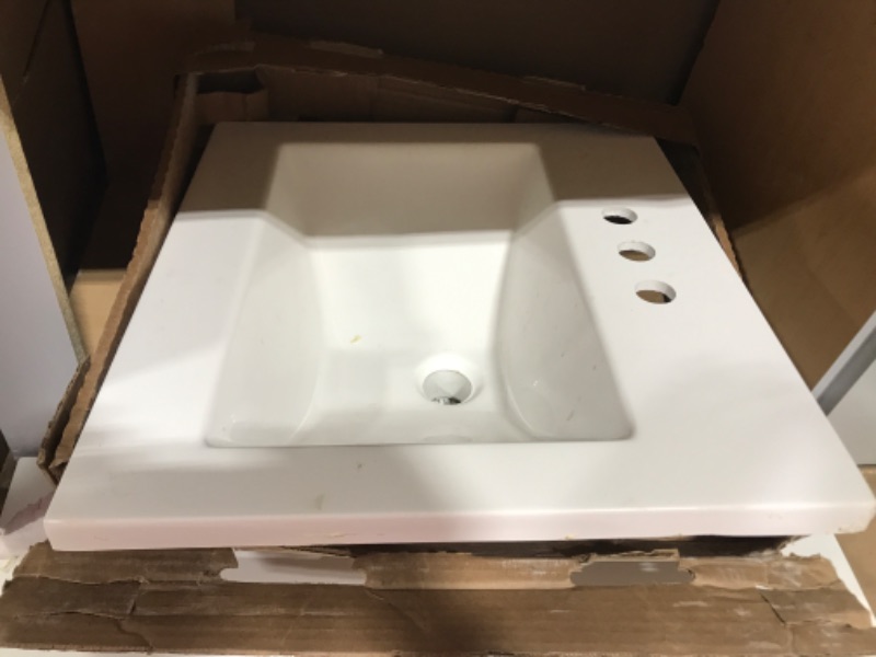 Photo 2 of 18.25 in. W x 16.68 in. D Bath Vanity in Pearl Gray with Cultured Marble Vanity Top in White with White Basin