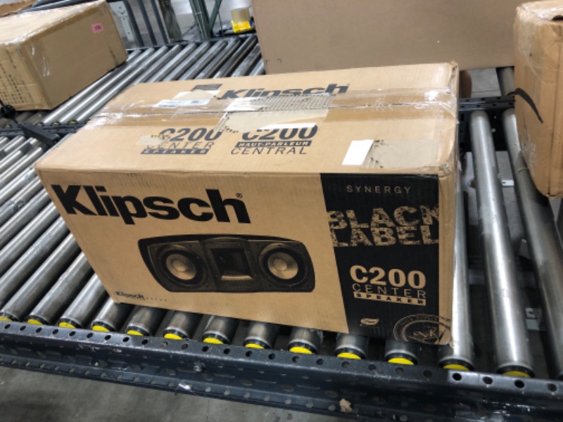 Photo 3 of Klipsch Synergy Black Label C-200 Center Channel Speaker for Crystal-Clear Dialogue and Vocals with Proprietary Horn Technology, Dual 5.25” High-Output Woofers, and Dynamic 1” Tweeter in Black