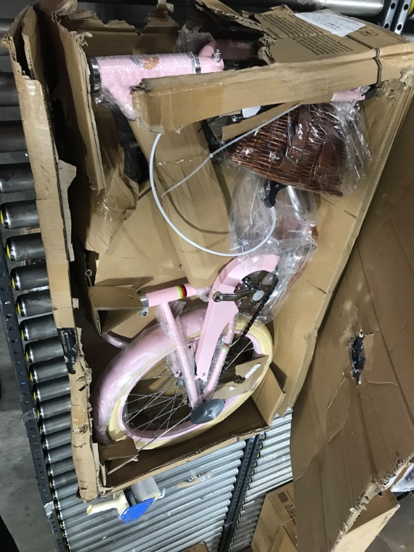 Photo 2 of ACEGER Girls Bike with Basket, Kids Bike for 3-13 Years, 14 inch with Training Wheels, 16 inch with Training Wheels and Kickstand, 20 inch with Kickstand but no Training Wheels. Pink 20 Inch