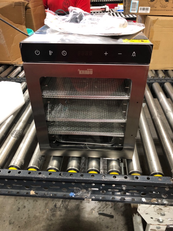 Photo 1 of Biltong Boss Biltong Maker and Drying Cabinet, Food Dehydrator with Full Temperature Control, 10 Tray Capacity, for Meat, Vegetables and Fruits, Silver (800w)