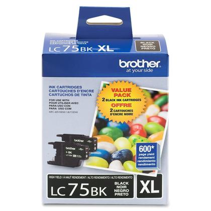 Photo 1 of Brother LC75 Innobella High-Yield Black Ink Cartridges, 2 Pack
