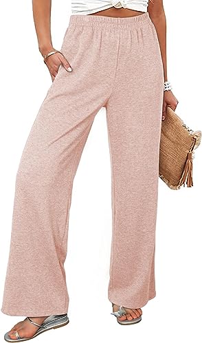 Photo 1 of Acelitt Womens Elastic Waist Baggy Sweatpants Wide Leg Lounge Pants Comfy Pajamas Pants SMALL 
