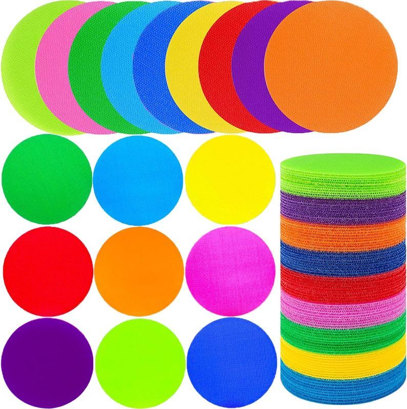 Photo 1 of 72 Pcs Carpet Markers Floor Dots,Carpet Floor Dots Spots for Classroom,Multicolor Magic Carpet Spots Circles Dots for Preschool Kindergarten Organization 