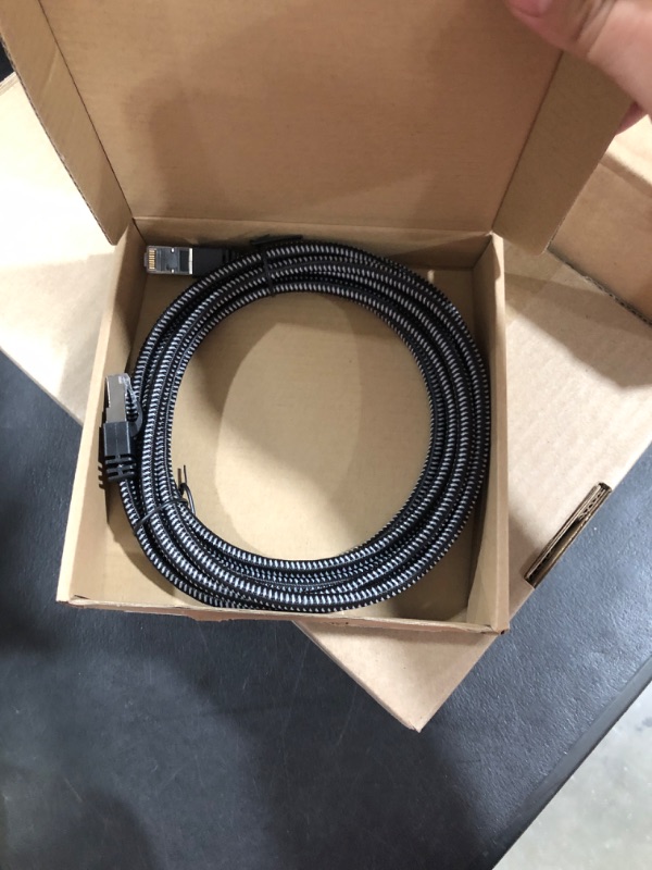 Photo 2 of Amazon Basics Braided RJ45 Cat-7 Gigabit Ethernet Patch Internet Cable - 10 Feet 10-Foot