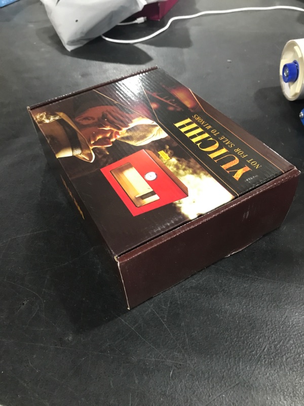 Photo 1 of YUICHH Cigar Humidors Humidor Cigar Box, Cigar Humidor Glass Top Humidor with Hygrometer Humidifier and Divider, Cigar Box Humidifier Holds 25-30 Cigars Cedar Wood Desktop Humidor Cigar Accessories