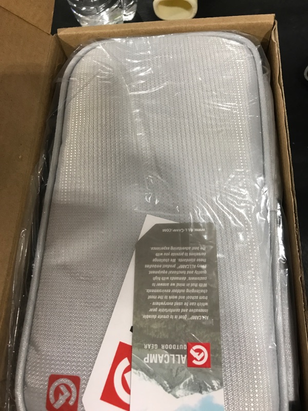 Photo 1 of ALLCAMP Insulin Cooler Travel Case with 4 Ice Pack and Insulation Liner for Diabetic Organize Medication (9X 4.72x 3.14 inches) Medium (Pack of 1) Light Gray
