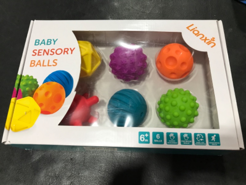 Photo 1 of Baby Toy Sensory Ball, Baby Toy Ball Toddlers for 3 Years Old, Sensory Exploration and Engagement for Ages 3, Small Massage Soft Textured Multi-Ball Set for Toddlers and Babies (6 Pack)