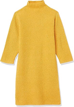 Photo 1 of Amazon Essentials Girls' Soft Touch Long-Sleeve Mock Neck Sweater Dress
