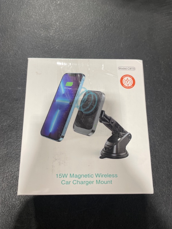 Photo 2 of 15W MAGNETIC WIRELESS CAR CHARGER MOUNT 