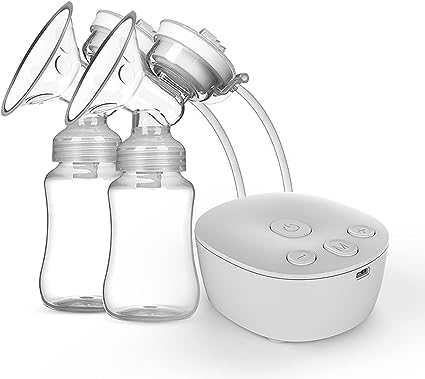 Photo 1 of Breast Pump, Electric Double Breast Pump Nursing Breastfeeding Pump with 3 Modes & 9 Levels, Ultra-Quiet Pain Free Massaging Milk Pump for Travel Home
