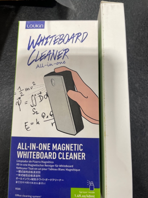 Photo 2 of loukin Whiteboard Accessories Bundle | All-in-One Magnetic Dry Erase Eraser & Non-toxic Whiteboard Cleaner (8.5 oz) & Low-Odor Dry Erase Markers