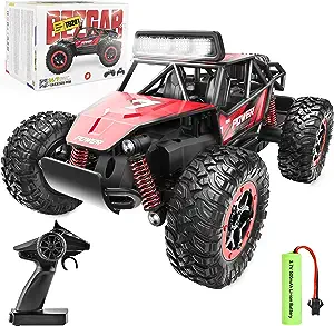 Photo 1 of BEZGAR TB201 RC Cars-1:20 Scale Remote Control Car-2WD High Speed 20 Km/h Electric Toy Off Road Vehicle Monster Truck Crawler with LED Headlight and Rechargeable Battery for 6-12 Year Old Boys Girls
