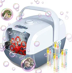 Photo 1 of ARHIVA Automatic Bubble Machine for Kids, Portable Electric Bubble Maker, Battery Operated Bubble Blower for Parties Outdoor Bubble Xmas Toys and Gifts for Kids Girls Boys
