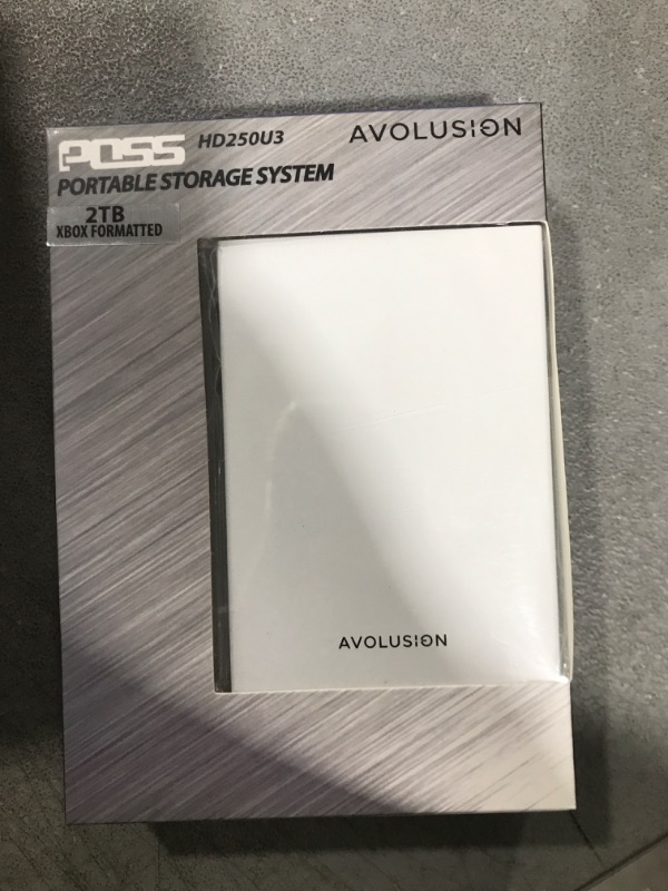 Photo 2 of Avolusion HD250U3-Z1-PRO-WH 2TB USB 3.0 Portable External Gaming PS5 Hard Drive - White (for PS5 / PS4, Pre-Formatted) - 2 Year Warranty