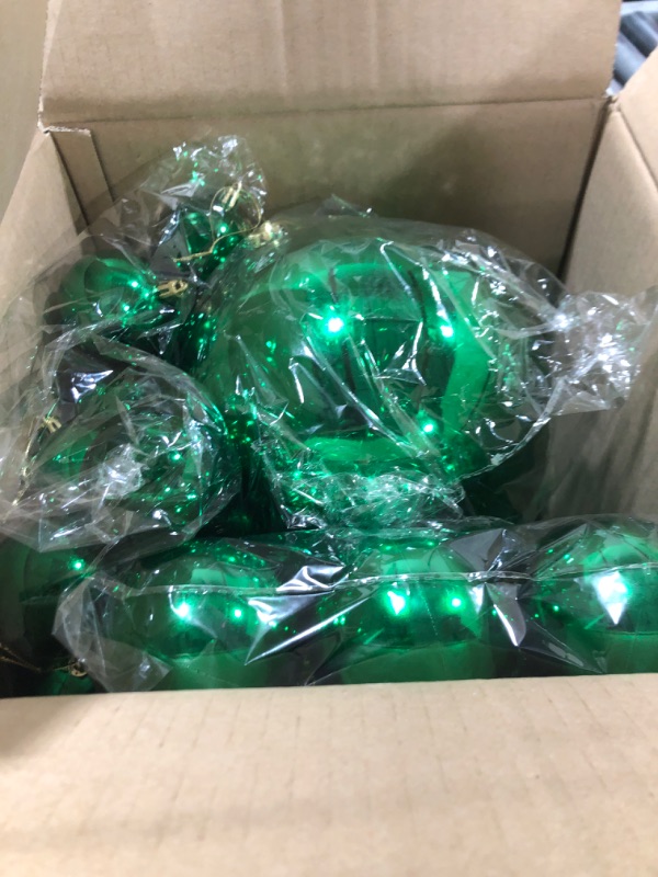 Photo 2 of 24Pc Marsui Green Christmas ornaments