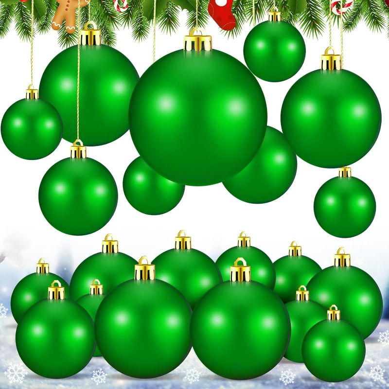 Photo 1 of 24Pc Marsui Green Christmas ornaments