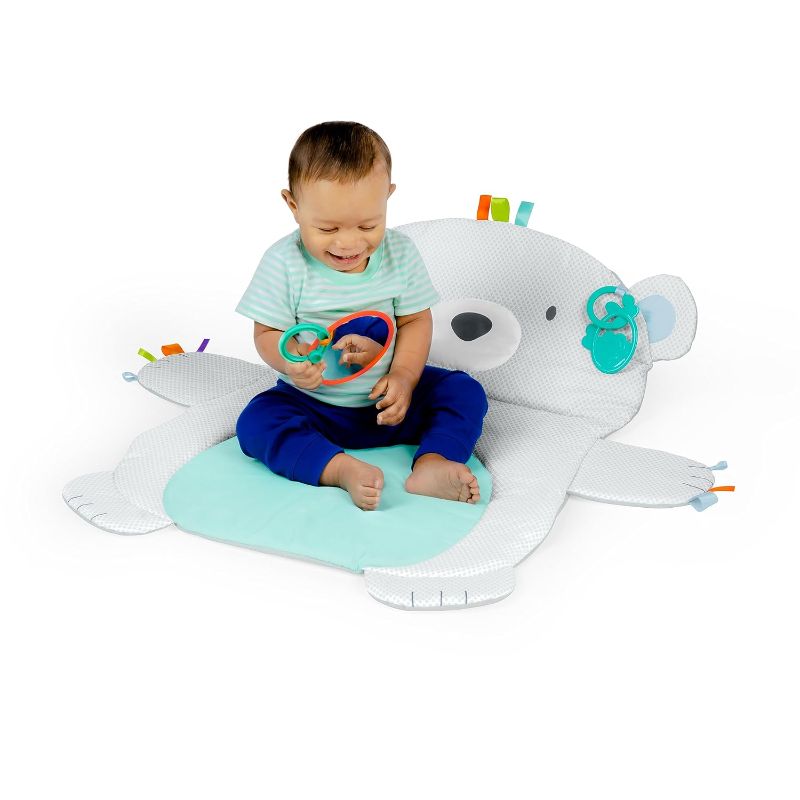 Photo 1 of Bright Starts Tummy Time Prop & Play Baby Activity Mat with Support Pillow & Taggies - Polar Bear 35 x 29.5 in., Newborn and up
