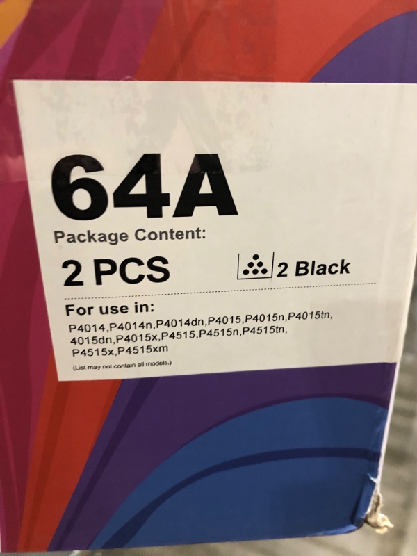 Photo 2 of 64A Black Toner Cartridges, Pack of 2