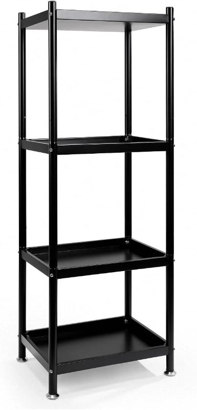 Photo 1 of  Metal Shelving Unit 4 Tier Baked Zinc Stainless Steel Storage Shelves Rack for Kitchen,Laundry Room, Garage 
