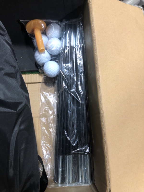 Photo 1 of Golf Net, 10 x 7ft Golf Hitting Nets for Backyard Driving Chipping Practice, Home Golf Swing Training Nets with Targets / 1 Golf Mat / 5 Golf Balls / 1 Golf Tees/Bag - Men Indoor/Outdoor Sports Game