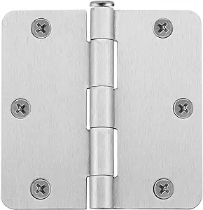 Photo 1 of 18 Pack Haliwu/Door Hinges Brushed Nickel, 3-1/2 in Door Hinges, Interior Door Hinges 1/4'' Radius Rounded Corner Hinges 