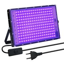 Photo 1 of 150W LED Blacklight, MEEKBOS UV Black Lights for Glow Party, IP65 Waterproof Outdoor UV Floodlight for Black Light Party,Body Painting,Fluorescent Painting,Birthday Parties,Neon Party,Halloween 150W