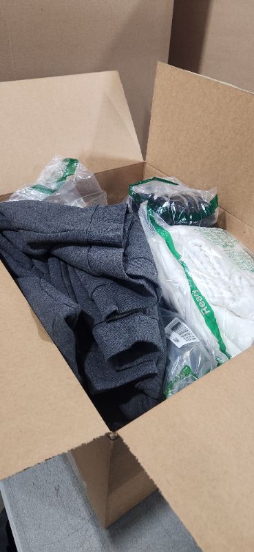 Photo 1 of Box lot of new and used clothing. Various styles and sizes. Sold as is.