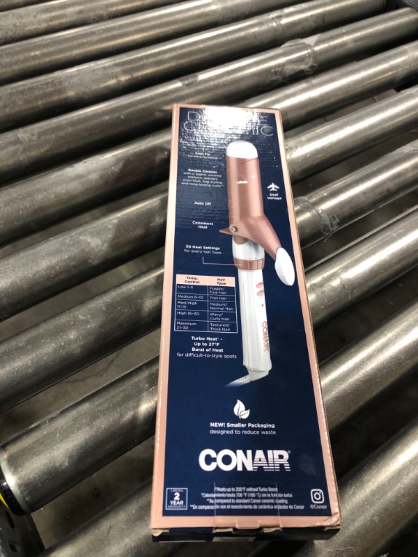 Photo 3 of Conair Double Ceramic Rose Gold Curling Iron - 1.5&#34;