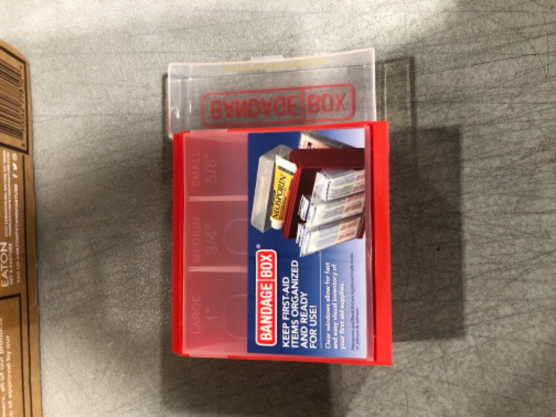 Photo 1 of Bandage Box Container, Red with White Center