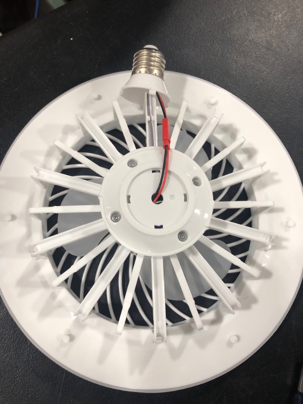 Photo 1 of JOISTOON 10 Inch Socket Ceiling Fan with Light and Remote, Screws Into Any Light Outlet, No Wires Required, 3 Fan Speeds 3 Light Settings, Perfect for Small Spaces Damp Ventilation Air Flow Dry