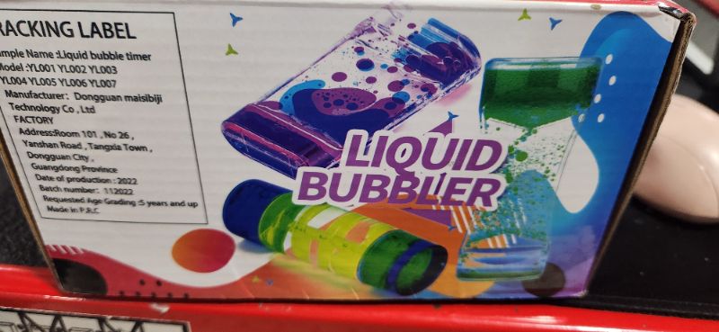 Photo 1 of 3 pack of liquid sensory bubbler toys