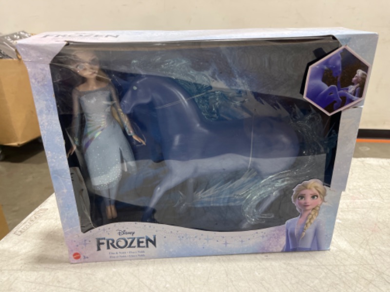 Photo 2 of Mattel Disney Frozen Toys, Elsa Fashion Doll with Horse-Shaped Water Nokk Figure Inspired by Disney’s Frozen 2 Elsa & Nokk