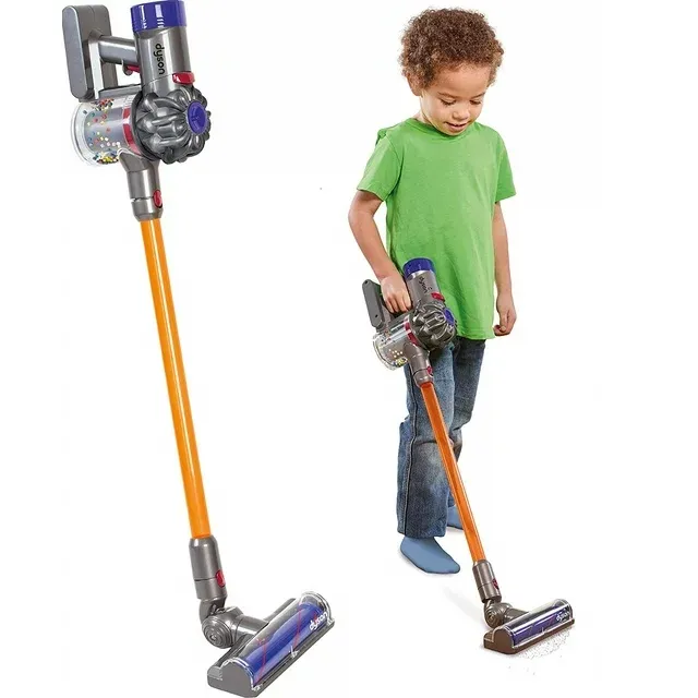 Photo 1 of Casdon Little Helper Dyson Cord-Free Vacuum Cleaner Toy, Grey, Orange and Purple (68702) Dyson Ball Vacuum Toy Vacuum with Working Suction and Sounds, 2 lbs, Grey/Yellow/Multicolor Toy + Dyson Ball Vacuum