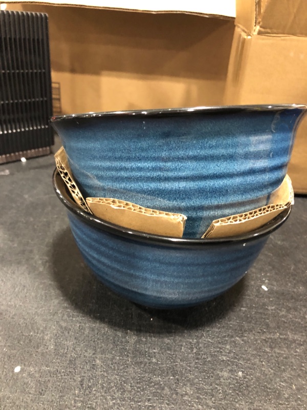 Photo 2 of 2 PACK BLUE CERAMIC BOWLS 