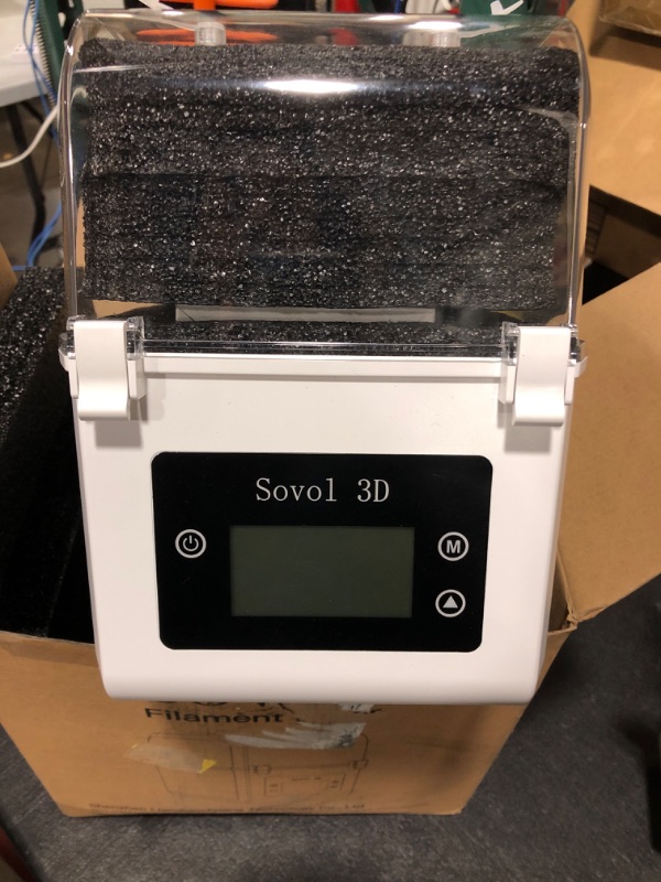 Photo 2 of Sovol Filament Dryer, SH01 Filament Dehydrator 3D Printer Spool Holder, Dry Box for Keeping Filament Dry During 3D Printing, Compatible with 1.75mm, 2.85mm Filament and PLA PETG TPU ABS Material White