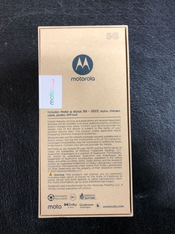 Photo 4 of Motorola Moto G Stylus 5G | 2023 | Unlocked | Made for US 6/256GB | 50 MPCamera | Rose Champagne, 162.83x73.77x9.29