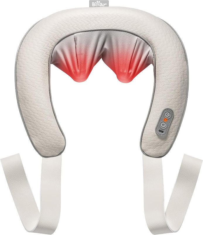 Photo 1 of Bear Cordless Shiatsu Neck Massager with Heating Function, Portable Back Massage for Pain Relief Deep Tissue, Massagers for Shoulder, Waist, Leg and Feet, A Great Gift for Friends, Family
