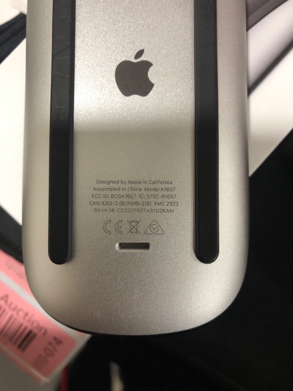 Photo 3 of Apple Magic Mouse: Wireless, Bluetooth, Rechargeable. Works with Mac or iPad; Multi-Touch Surface - Black