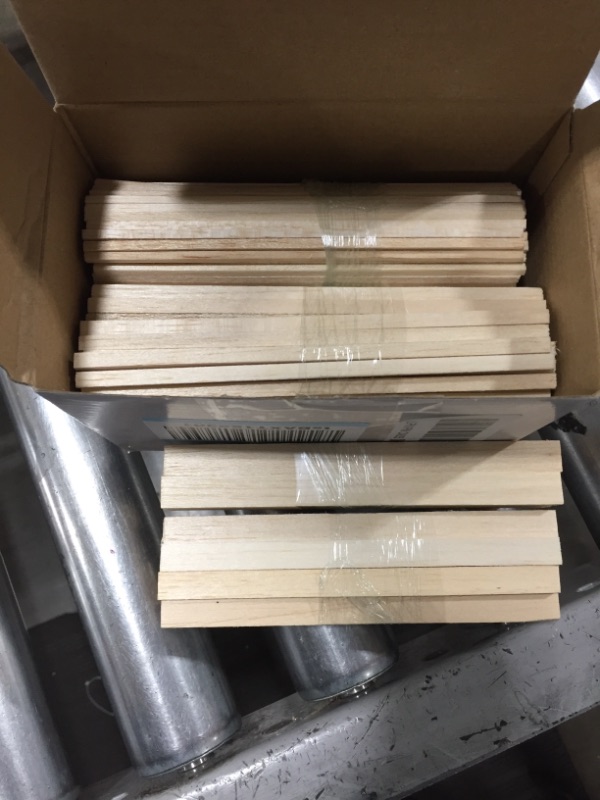 Photo 2 of 215 Pieces Balsa Wood Sticks 1/8, 3/16, 1/4, 5/16, 3/8, 1/2 x 6 Inch Hardwood Square Dowels Unfinished Wooden Strips for DIY Molding Crafts Projects Making