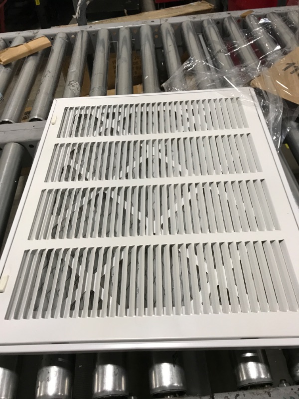 Photo 2 of 20" X 16" Return Air Filter Grille * - Filter Included * - Easy Plastic Tabs for Removable Face/Door - HVAC Vent Duct Cover - White [Outer Dimensions: 21.75w X 17.75h] 20 X 16