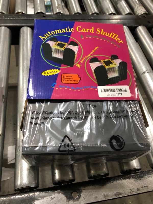 Photo 2 of FONBEAR 6 Deck Automatic Card Shufflers (Playing Cards Included) - Battery-Operated Electric Shuffler Heavy Duty - Great for Home & Tournament Use for UNO, Blackjack, Texas Hold'em, Hand Foot Canasta