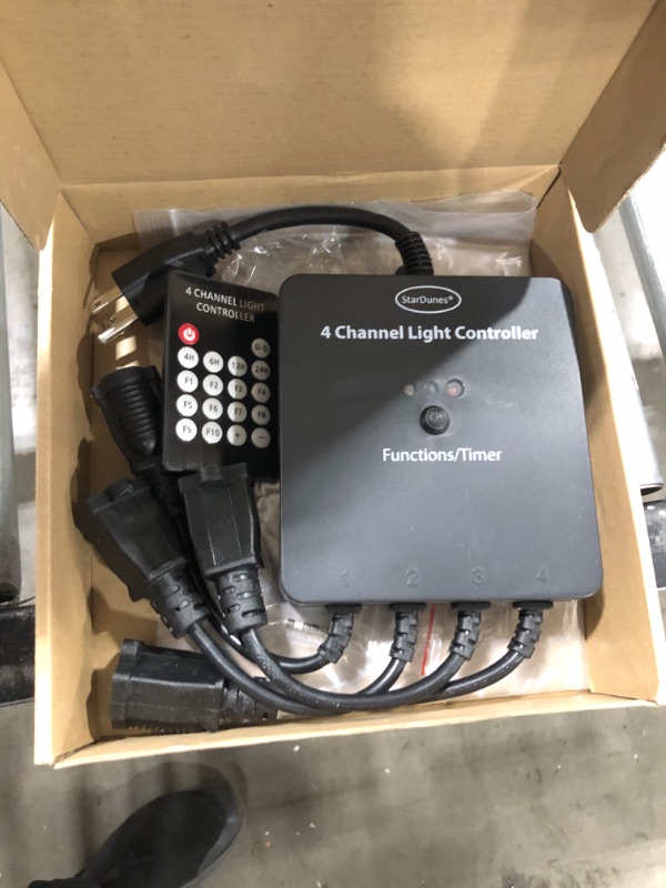 Photo 2 of 4 Channel Light Controller for Holiday Lights Christmas Lights Outdoor Decorations. Create Dazzling Light Displays with Multiple Functions Chasing
