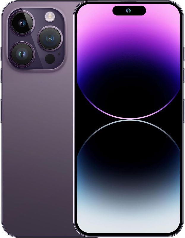 Photo 3 of Echoamo A14 Pro Max 5G Unlocked Cell Phones, 6GB +256GB Unlocked Android 13 Phones, 6.8" FHD+Display 120HzD 64MP Camera, 6800mAh Battery, Dual Sim 5G Unlocked Smartphone-Purple