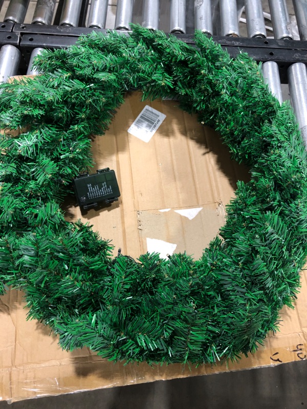 Photo 2 of 22*22 GREEN CHRISTMAS WREATH WITH LIGHTS