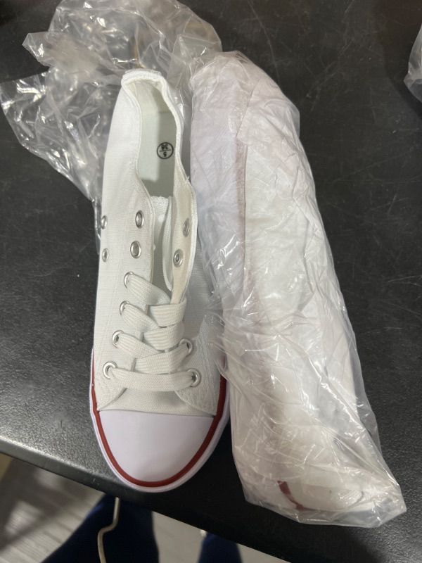 Photo 1 of Adokoo Womens Canvas Shoes Casual Cute Sneakers Low Cut Lace up Fashion Comfortable for Walking
