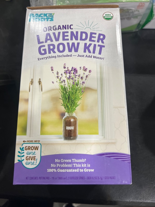 Photo 2 of Back to the Roots Lavender Organic Windowsill Planter Kit - Grows Year Round, Includes Everything Needed for Planting